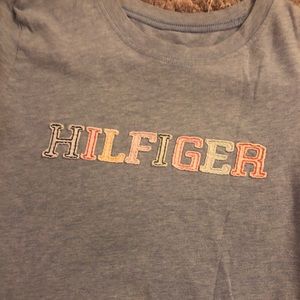 cute playful tommy hilfiger baby blue brand tee